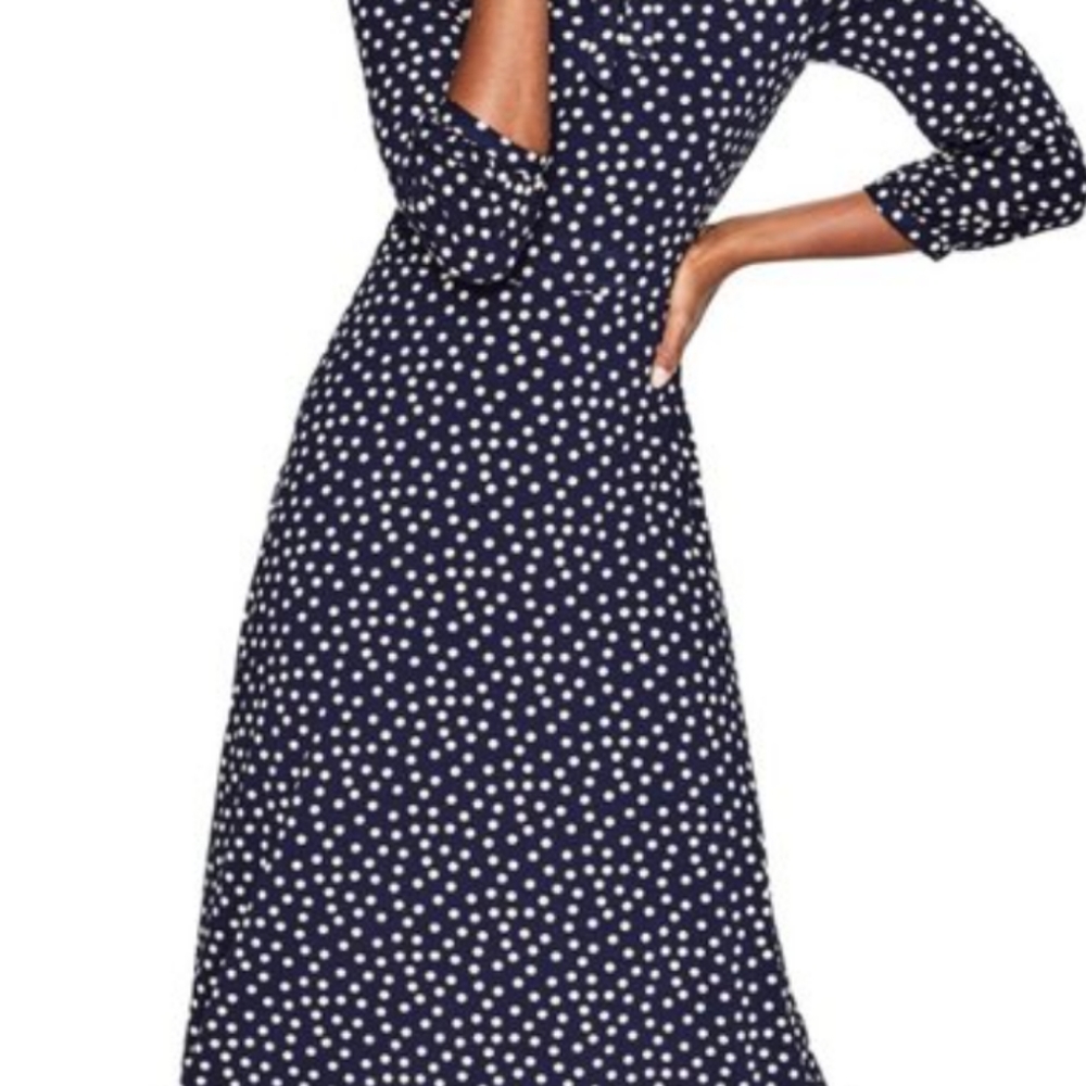 Biden Blue and White Polkadot Dress.